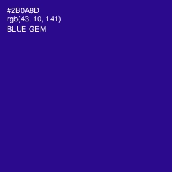 #2B0A8D - Blue Gem Color Image